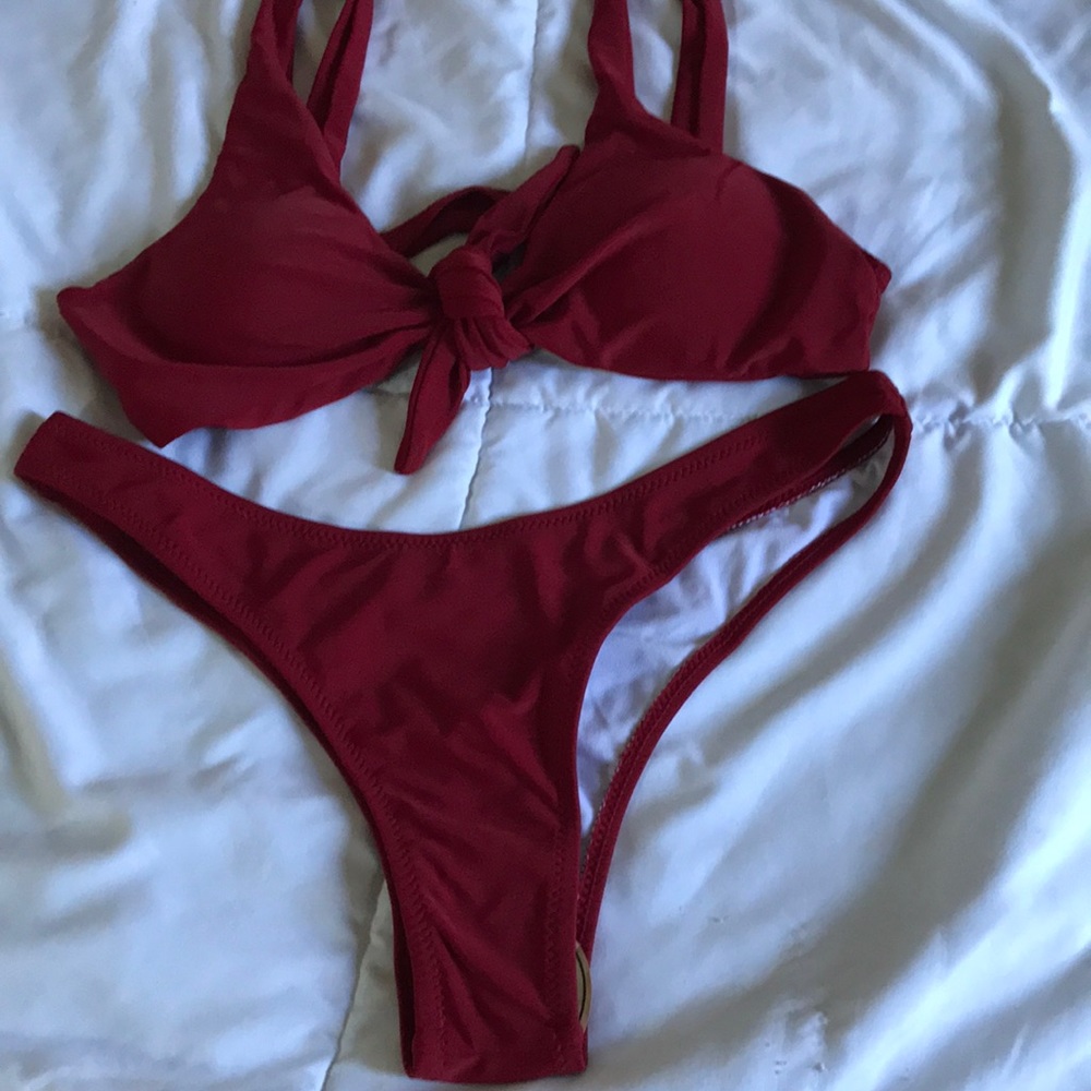 NWOT WINE RED BIKINI